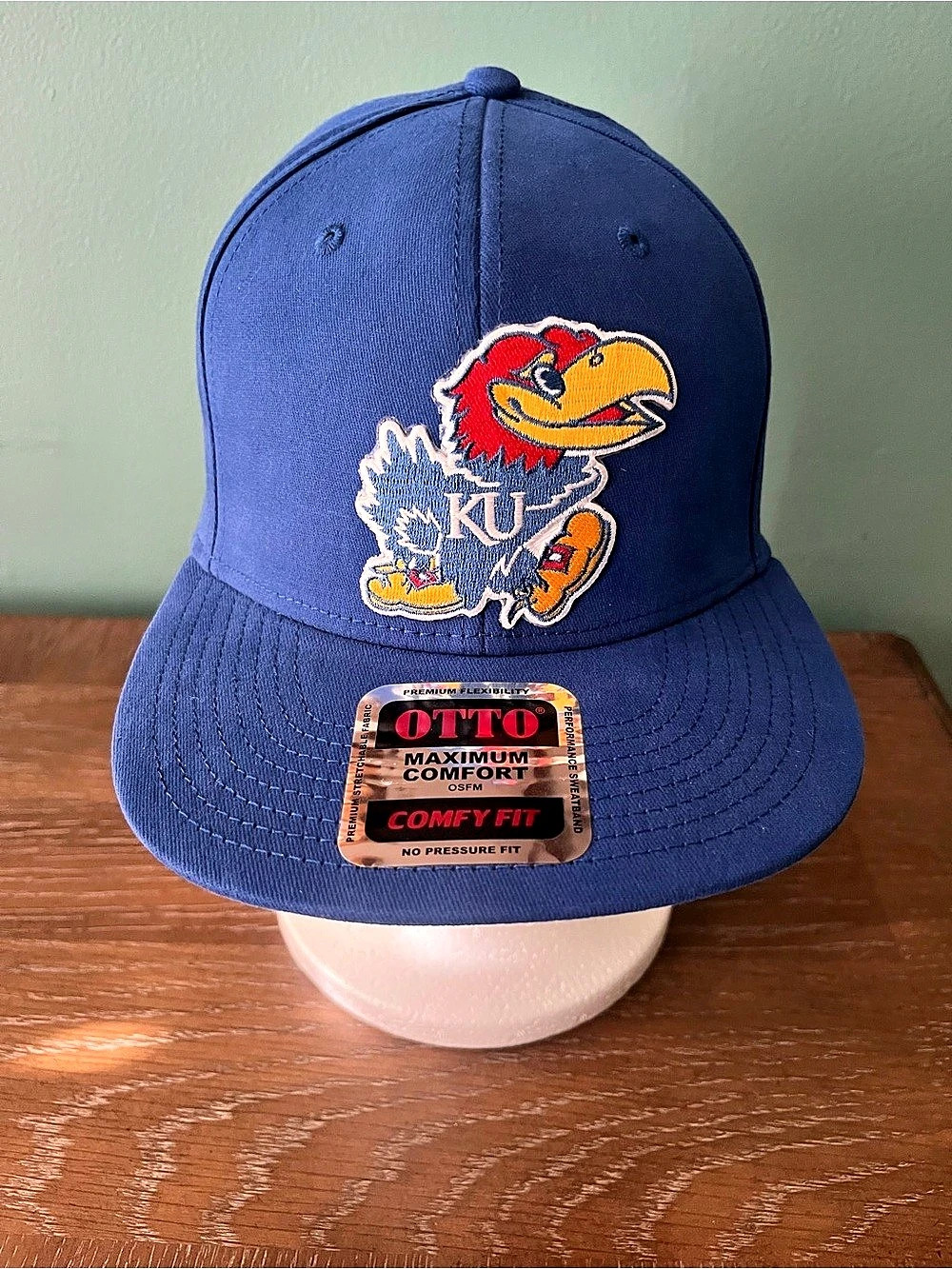 OTTO 125-118 KU Jayhawk Embroidered Cap Blue NWT